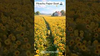 Pikachu's Paper Boat Adventure 🚢🤩#calisthenics #tranding #transformation #entertainment #mixtape