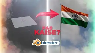 Realistic and Easy Indian Flag In Blender In Hindi