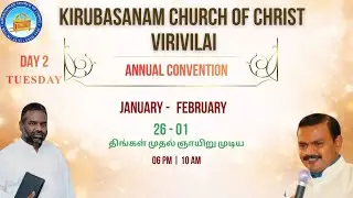 DAY 2 Eve, VIRIVILAI KIRUBASANAM PR. JOHN PAUL PR. STEPHEN ARULRAJ SIS. JEYARANI ANDREWS PR. S. YOBU