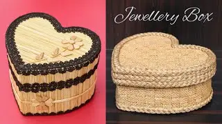 Heart Shaped Jewellery box with Jute and Cardboard | Diy Handmade | 2 Best Jewelry Box making Ideas