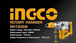 &Pi;&iota;&sigma;&tau;&omicron;&lambda;έ&tau;&omicron; &Pi;&epsilon;&rho;&iota;&sigma;&tau;&rho;&omicron;&phi;&iota;&kappa;ό &Kappa;&rho;&omicron;&upsilon;&sigma;&tau;&iota;&kappa;ό SDS-Max  RH16008 Rotary Hammer INGCO