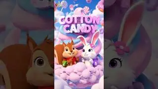 So Fluffy! ☁️🍭 Yummy Cotton Candy Song | Learn Pink & Blue Colors #Shorts #candy