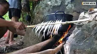 Cooking Wild Food in the Jungle - Solo Camping ASMR