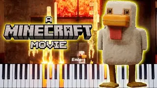 Steve's Lava Chicken - Minecraft Movie - Piano Synthesia Tutorial