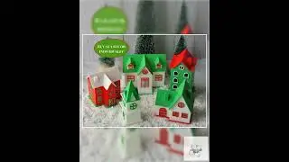Christmas Village Miniature Holiday House Decoration Display Tiny Home Winter Scene Ornament Coll...