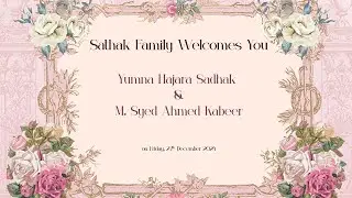 Yamna Hajara Sadhak & M.syed Ahmed Kabeer (Nikkah)