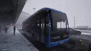 The Bus Linka TXL 01 Berlín (MB eCitybus 12m 2D) , snehová kalamita