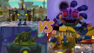Smoke scream VS. Krankenstein (round 1) Bruiser cruiser VS. Bad juju (round 2)-Skylanders Trap Team