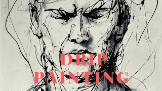 Drip painting by drip painting artist Ole Hedeager