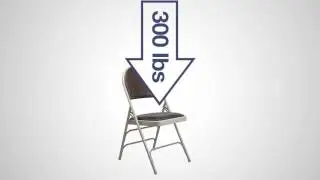 Samsonite 57311 2902 1050 Comfort Series Commercial Grade Steel & Bonded Leather wMemory Foam Foldin