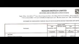 Rossari Biotech Q2 Results | Rossari Biotech Results Today | Rossari Biotech Latest News | Rossari
