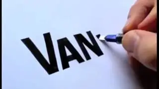 Парень круто рисует логотипы известных брендов