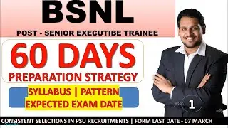 BSNL SET EXAM PREPARATION STRATEGY | EXPECTED EXAM DATE | SYLLABUS & EXAM PATTERN #bsnl