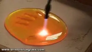 Hand Casting Demonstration from the Bristol Blue Glass factory in Bedminster.