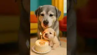Little puppy's first birthday cake... 🎂🐶#puppybirthday #dog #cutedog #pet #animalshorts #viralshorts