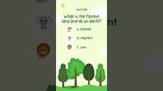 🏃&zwj;♂️ Who's the Fastest Land Animal? | Fun Quiz for Kids!  #funlearning #bedtimestories #kidslearning