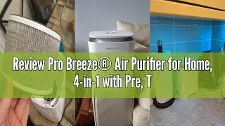 Review Pro Breeze&reg; Air Purifier for Home, 4-in-1 with Pre, True HEPA & Active Carbon Filter with Neg