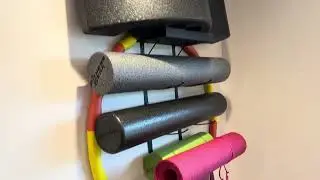 The Yoga Mat Holder Wall Mount Can Hold So Much #storage #yogamat #gym
