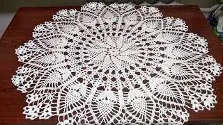 Duża szydełkowa serweta-crochet doily 3/3