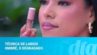 T&eacute;cnica de labios ombr&eacute;, o degradado
