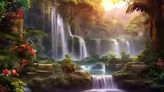 Relaxing Waterfall Ambience 🌿 Peaceful Forest & Gentle Stream Sounds for Sleep, Study & Meditation
