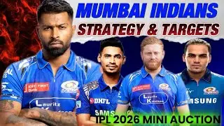 IPL 2026 - Mumbai Indian Targets & Strategy for Ipl auction || Mi Auction Targets || Mumbai indians