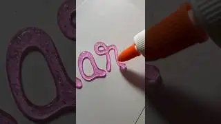 Custom name calligraphy with glue art, #shorts , #lettering , #calligraphylettering