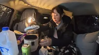 Winter Stealth Camping in Apartment Parking Lot | Life Update 