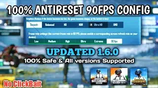 ANTIRESET 90 FPS V1.6 | 90 FPS 1.6 UPDATE CONFIG |BGMI 90 FPS ANTIRESET CONFIG | 90 FPS CONFIG V1.6