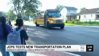 Some JCPS students found waiting for bus on first day of school