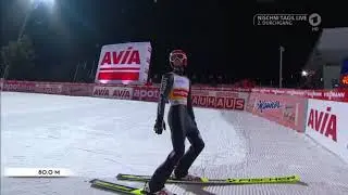 Windpech!!! Markus Eisenbichler st&uuml;rzt bei 80m ab auf Platz 28