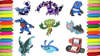 Pokemon coloring pages - Pokedex #451 458