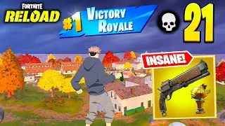 Fortnite Reload - 21 Kill Solo Squads Zero build Wins Full Gameplay (Fortnite Controller)