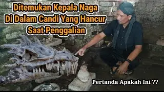 Ditemukan Kepala Naga  Di Dalam Reruntuhan Candi Peninggalan Majapahit Yang Hancur