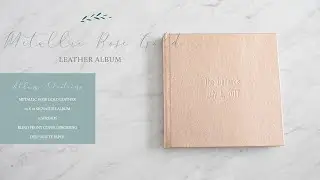 Metallic Rose Gold Leather Wedding Album | Brittani Elizabeth Photography
