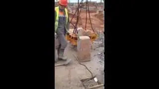 Срубка призматических свай насадкой TAETS