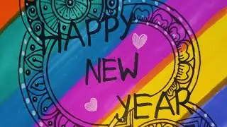 New Year Special Mandala Art🎆🎆💝💝🩷🩷 # My Unique And Creative Arts 💖💖❤️❤️
