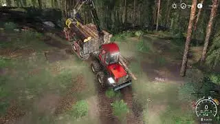FS19 | Loading Logs With Komatsu 895 | Drone View