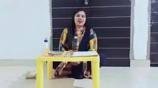 Class-LKG || Waste paper crumpling activity ( Corn 🌽 )