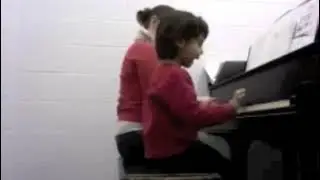 5 years old Remy with his ffirst piano teacher Elen