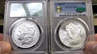 Luster Comparison - 2021-O MS70 Morgan vs. 1880-S MS67 CAC Morgan