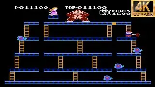 Hacks - Crazy Kong Hack of Donkey Kong 2024 (NES) Videojuegos 4K Walkthrough Fangame Bros11