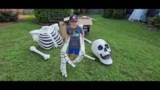 Giant Ground Breaking Skeleton From Costco Unboxing And Setup #costco  #skeleton #animatronics
