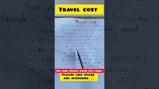 Travel cost #maeconomicsignou #mec108 #competitiveexams #upsc #ugcnet #cgl #evaluation tools of envi