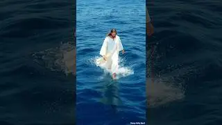 Jesus Walking Calmly on Water | Faith & Miracle #jesus #christianity #shorts #bible #god