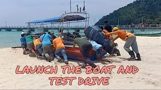 YAMAHA ENGINE SERVICE FINISH LET'S TEST THE BOAT || work