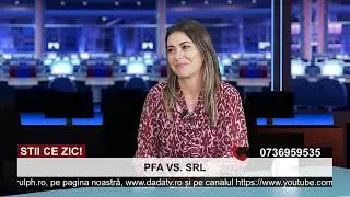 PFA VS SRL. CE ALEGEM ÎN 2024? STII CE ZIC cu Ramona Stegăriță - expert contabil