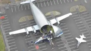 Rare NASA Super Guppy Aerial shots with loading door open