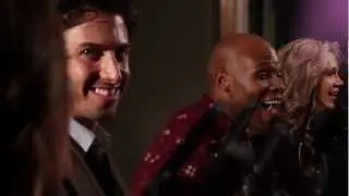 Michael James Scott, Ashley Brown, and Nick Adams in SONGS FOR A NEW WORLD Behind The Scenes