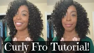 Curly Fro Tutorial | Perm Rod Set on Synthetic Hair / Wig